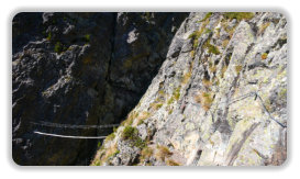 passerelle de la via ferrata des lacs Robert