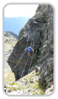 pont népalais de la via ferrata des 3 Fontaines