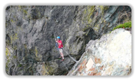 pont de singe de la via ferrata des 3 Fontaines