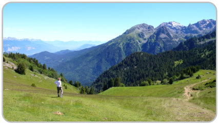 au-dessus du Recoin, après le col de l'Aiguille