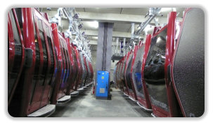 stockage des cabines