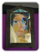 la madone à l'enfant, peinture de Arcabas