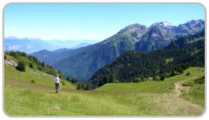 au-dessus du Recoin, après le col de l'Aiguille