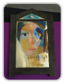 la madone à l'enfant, peinture de Arcabas