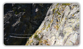 passerelle de la via ferrata des lacs Robert
