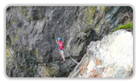 pont de singe de la via ferrata des 3 Fontaines